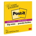 thumbnail image 2 of Post-it Super Sticky Big Note, 11 in. x 11 in., Yellow, 30 Sheets/Pad, Pack of 3, 2 of 9