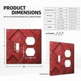 thumbnail image 3 of Red Leather Pattern Mix Light Switch Cover Decorative Switch Plates and Outlet Covers Wall Plate for Electrical Kitchen Home Office Art Decor Standard Size, 3 of 4