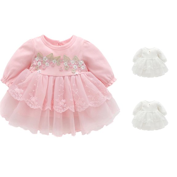 Vividxx Girls Dresses Kids Party Floral Lace Tutu Princess Dress Clothes Birthday Party Fall Dress 66