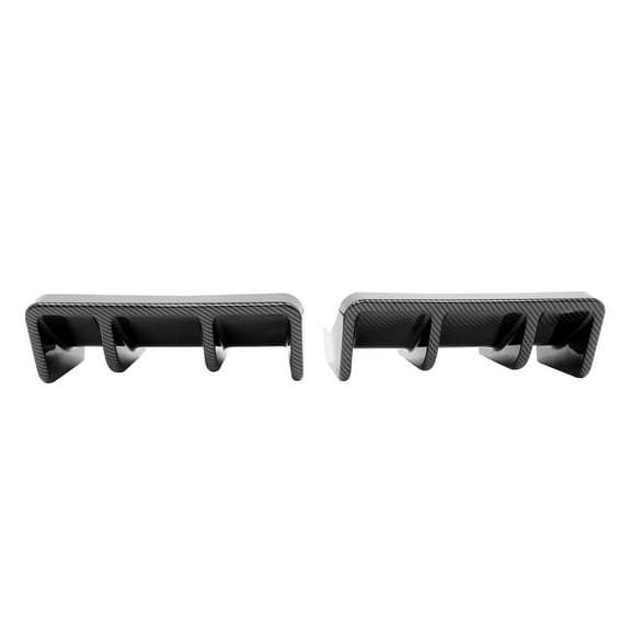Ikon Motorsports 2PCS Rear Bumper Lip Diffuser Fin Lower Valance Added on Compatible With 2022-2025 Subaru BRZ & Toyota GR86 JDM Style PP Polypropylene Carbon Fiber Print