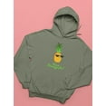thumbnail image 3 of Buon Ferragosto Cool Ananas Hoodie Women -Image by Shutterstock, Female Medium, 3 of 4