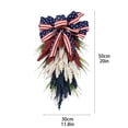 thumbnail image 3 of 4Th of July decor, Patriotic decor, Red White Blue Ribbon, Artificial Greenery, Front Porch decor, Outdoor Use, 1 Pc, 3 of 8