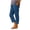 Blue #1, variant on Womens Cotton Lounge Pants with Pockets Elastic Waist Drawstring Loose Straight Leg Trousers for Sleepwear