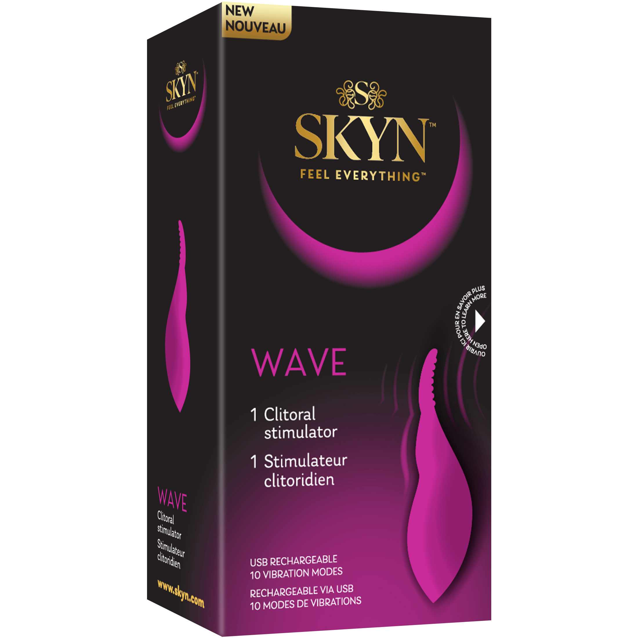 SKYN Wave Vibrating Stimulator, 1 Count