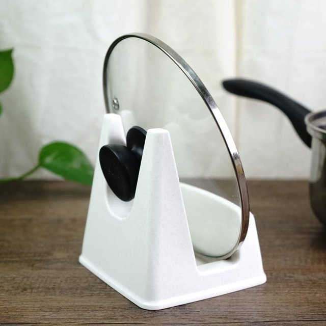 Tapa de sartén de cocina japonesa, soporte para tapa de sartén brillar Electrónica