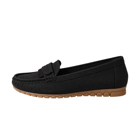 Wensltd Women Loafer Flat Casual Daily Shoes Comfy Outdoor Wear Solid Color for Everyday