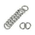 thumbnail image 4 of Metal D Ring 0.63"(16mm) D-Rings Buckle for Hardware Bags Belts Craft DIY Accessories Silver Tone, 50pcs, 4 of 5