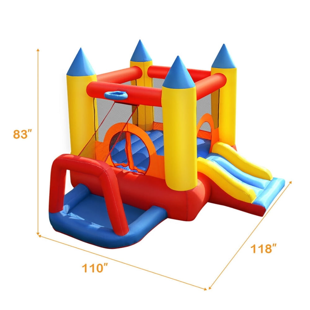 Aimee Lii Inflatable Mighty Bounce House Jumper w/ Slide + Arch (Blower Not Included), Kids Bounce House