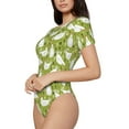 thumbnail image 2 of Haiem Funny Chicken Women's Crew Neck Short Sleeve Bodysuit Tops Stretchy Slim Basic-XX-Large, 2 of 9