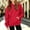 Red, variant on Girls Waffle Knit Hoodie with Pocket Casual Loose Fit Long Sleeve Trendy Kids Pullover Sweatshirt Fall Clothes Purple 10-12