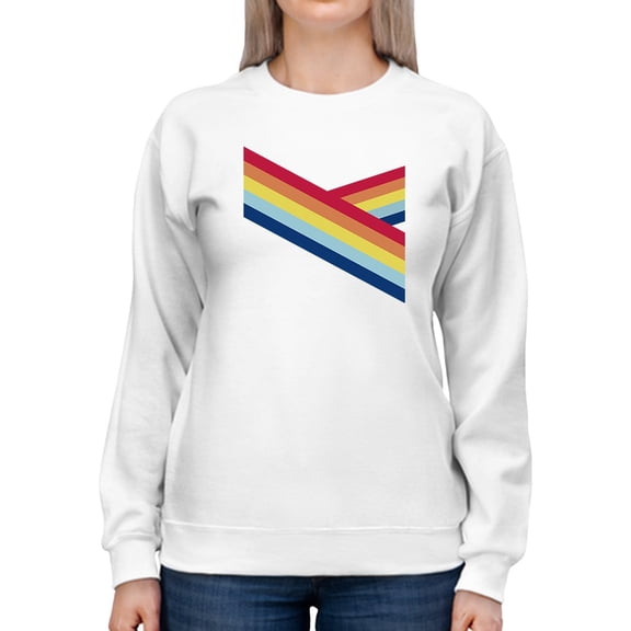 Lovely Rainbow Design Sweatshirt Women -GoatDeals Designs, Female 3X-Large