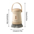 thumbnail image 3 of Kitchen Soap Dispensing Dish Brush Storage Set, Built-In Soap Dispenser And Suspension Storage Design, Multi-Surface Cleaning Tool For Stoves Range Hoods Dishes Pots Pans Sinks, 3 of 8