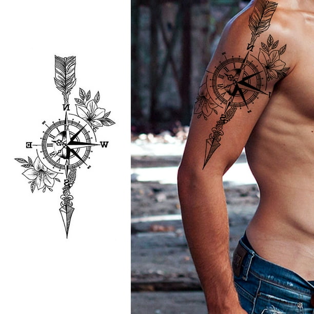 Etiquetas Engomadas Del Tatuaje 10 Uds tatuajes falsos moda fiesta suministro hombro tatuajes hombres mujeres para cuerpo espalda Wdftyju Libre de BPA