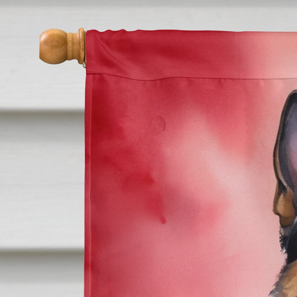 German Shepherd My Valentine House Flag 28 in x 40 in