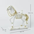 thumbnail image 7 of TISHITA Horse Statue Horse Figurine Collection Creative Resin Horse Ornament Horse Sculpture for Home Bookcase Furniture Table Office White, 7 of 7