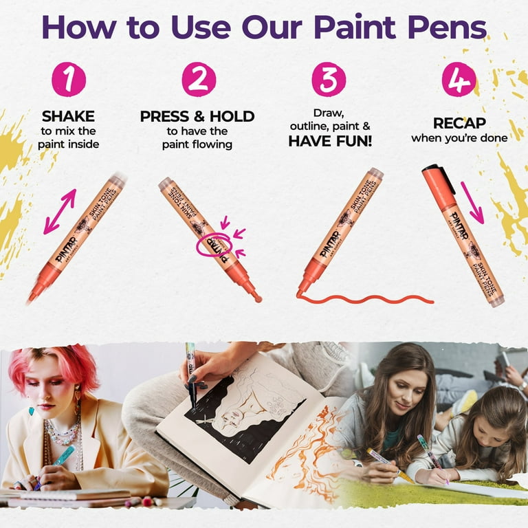 PINTAR Skin Tone Markers Medium Tip - Skin Tone Watercolor Paint