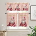 thumbnail image 2 of Merry Christmas Kitchen Curtains and Valances Set, Santa with Gift Rod Pocket Window Valance 18 Inch Window Curtain Panels for Living Room Bedroom Laundry, 27.5x24in, 3 Pieces, 2 of 7