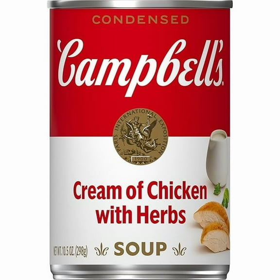 Pack of 2 Campbell's Condensed Cream of Chicken Soup With Herbs, 10.5 oz Can