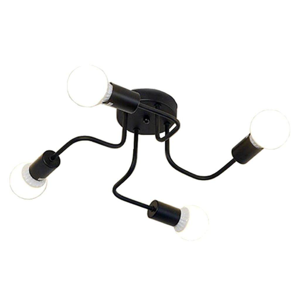 Withered annoncere udskille Retro 4-head Ceiling Light Loft Nordic Pipe Wrought Iron Lamp For Home  Restauran - Walmart.com