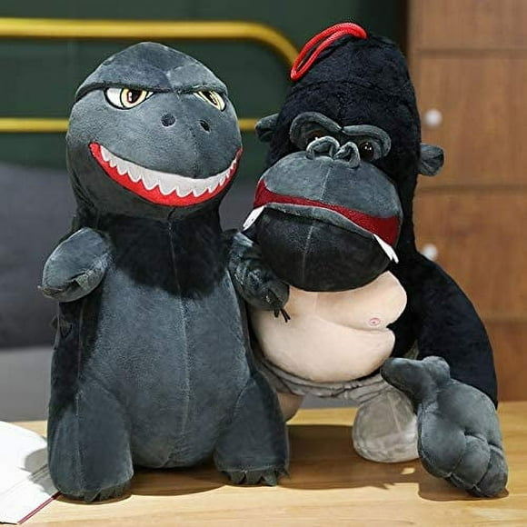 Cute 2 PCS King Kong Plush Super Cute Plush Dinosaur Dragon Monster Plush Toys Stuffed Animal Birthday Xmas Kid Gift 25cm