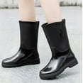 thumbnail image 6 of Women's Mid Calf Rain Boots Waterproof Garden Shoes Anti-Slipping Rainboots for Ladies with Comfort Insole Short Wellies Rubber Rain Shoes Outdoor Work Boots, 6 of 8