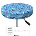 thumbnail image 4 of Fotbe Blue Fish Stool Covers Round,Waterproof Round Bar Stool Covers Bar Chair Covers Washable Stool Cushion Slipcover for 12-14 Inch Chair-13 inch, 4 of 7