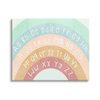 Stupell Industries Alphabet Letters on Rainbow Landscape Painting Gallery Wrapped Canvas Art Print Wall Art, 40 x 30