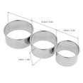 thumbnail image 3 of Molde de acero inoxidable para tartaletas, empanadas y galletas, tres tamaños, fácil de limpiar y duradero, ideal para cortar y dar forma circular a tus alimentos., 3 of 6