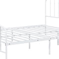 thumbnail image 2 of Nix Full Size Bed-Classic Spindle Headboard and Footboard-White Metal, 2 of 6