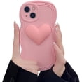 thumbnail image 6 of Designed for iPhone Case,Water Wave Frame with 3D Love Heart Camera Lens Protection Shockproof Protective Cover Phone Case (iPhone 14 Pro Max,White), 6 of 6