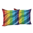thumbnail image 6 of Ambesonne Rainbow Throw Pillow Cover 2 Pack, Pride Flag Inspired Design, 18", Multicolor, 6 of 6