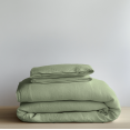 thumbnail image 2 of Sage Green Washed Linen Duvet Cover Set - Single, Twin, Twin XL, Full/Double,, 2 of 5