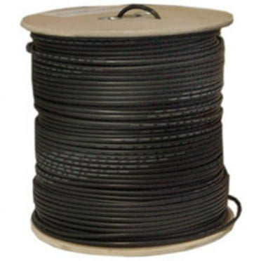 1000 ft. RG11 CCTV Coaxial Cable, 14 AWG - Solid Black