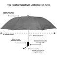 thumbnail image 2 of The Heather Spectrum 42" Automatic Open Windproof Travel Umbrella, Strong Chrome Plated Metal Shafts, Lightweight Portable Folding Umbrella for Men & Women - Heather Gray, 2 of 7