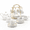 White, variant on 22-piece Dark Green Porcelain Ceramic Tea and Coffee Set Service for 6