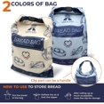 thumbnail image 3 of gRIN BY gRIN- 2 Packs Bread Bags to Keep Bread Fresh, Reusable Zipper Bread Bags for Homemade Bread Loaf, Freezer Bread Storage Bag, Bread container,, 3 of 5