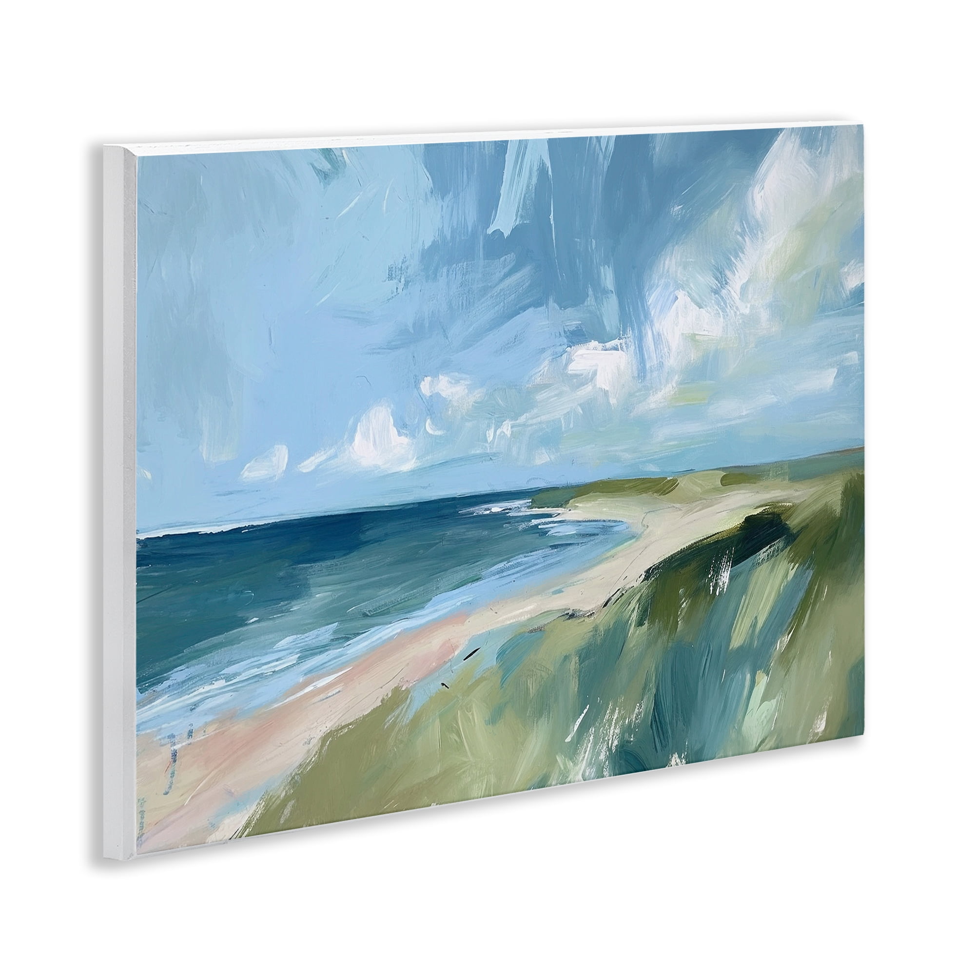 Stupell Industries Coastal Wilderness Landscape Coastal Painting Unframed Art Print Wall Art, 14 x 11