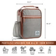 thumbnail image 3 of Acorn St by Fit & Fresh Vertical Insulated Reusable Lunch Bag for Men, Women, Kids, Gray, 3 of 7
