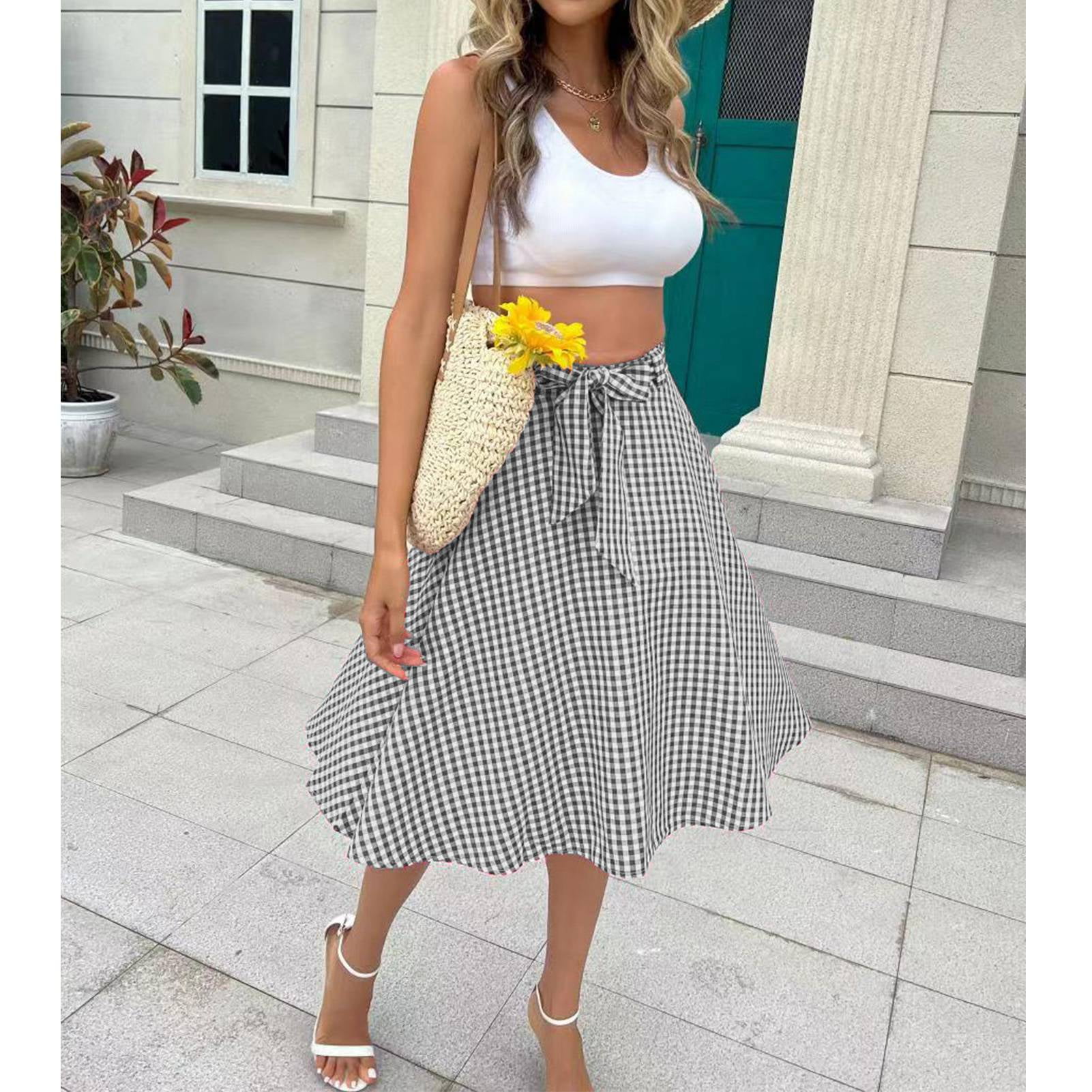 Belt waist skirt hot sale