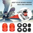 thumbnail image 4 of Generic Coussinets Amortisseurs Transparents Rouges en PU pour Planche à Roulettes 7 Pouces, Longboard et Cruiser avec Bagues Coniques et Cylindriques, Coupelles Pivotantes et Rondelles, 4 of 7