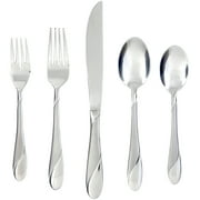 Cambridge Silversmiths Swirl Sand 20-Piece Flatware Set, Silver