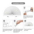 thumbnail image 3 of 2PCS C Half Circle Window Shades Cordless Non-Woven Self Adhesive Shades Temporarily Window Blinds Cover Easy to Cut Install 60CM, 3 of 9