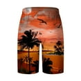 thumbnail image 3 of AIEOTT Hawaiian Beach Shorts for Men Big and Tall Elastic Waist Shorts Palm Tree Shorts Outdoor Casual Shorts Workout Gym Shorts, 3 of 4