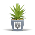 thumbnail image 1 of Strong Lion Animal Portrait Sketch Fake Pineapple Flower Pot Vase Mini Decor, 1 of 3