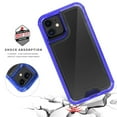 thumbnail image 4 of for iPhone 11 Case, Support Wireless Charging, Crystal Clear Case Protective Shockproof Bumpers, Not Yellowing Slim Cover for Men Women Hybrid 2 in 1 Military Drop Protection Case,Darkblue, 4 of 5