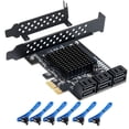 thumbnail image 2 of 6/4 10 Port SATA III PCIe Card, PCIe SATA III Controller Card To 6GB/s Internal Adapter Converter PCI SATA 3.0 Expansion Card 4Port, 2 of 6