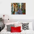 thumbnail image 5 of PIKWEEK Streets of Old Mediterranean Towns Flower Door Staircase Wall Art Painting Vintage Picture Print on Canvas Architecture Pictures for Home Bedroom Living 16*12inch/20*16inch, 5 of 6