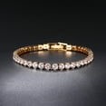 thumbnail image 1 of Pulsera de circonita de una sola fila de 4 mm con cadena de tenis de diamantes redondos y completa, joyería de hip hop, pulsera de tenis, 1 of 5