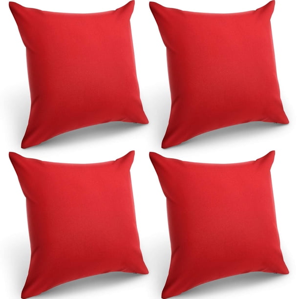 Fundas de Cojín Impermeables Boao para Navidad 45x45 cm Rojas