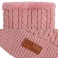 thumbnail image 3 of GRNSHTS Toddler Gloves, 3Pcs Kids Winter Beanie Hat Scarf Gloves Set, for 1-5 Years Old Boys Girls, Knit Thick Warm Fleece Lined Thermal Sets (Pink), 3 of 8